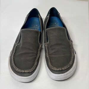 ORIGINAL PENGUIN Gray canvas ERNIE slip on sneaker size‎ 9.5
